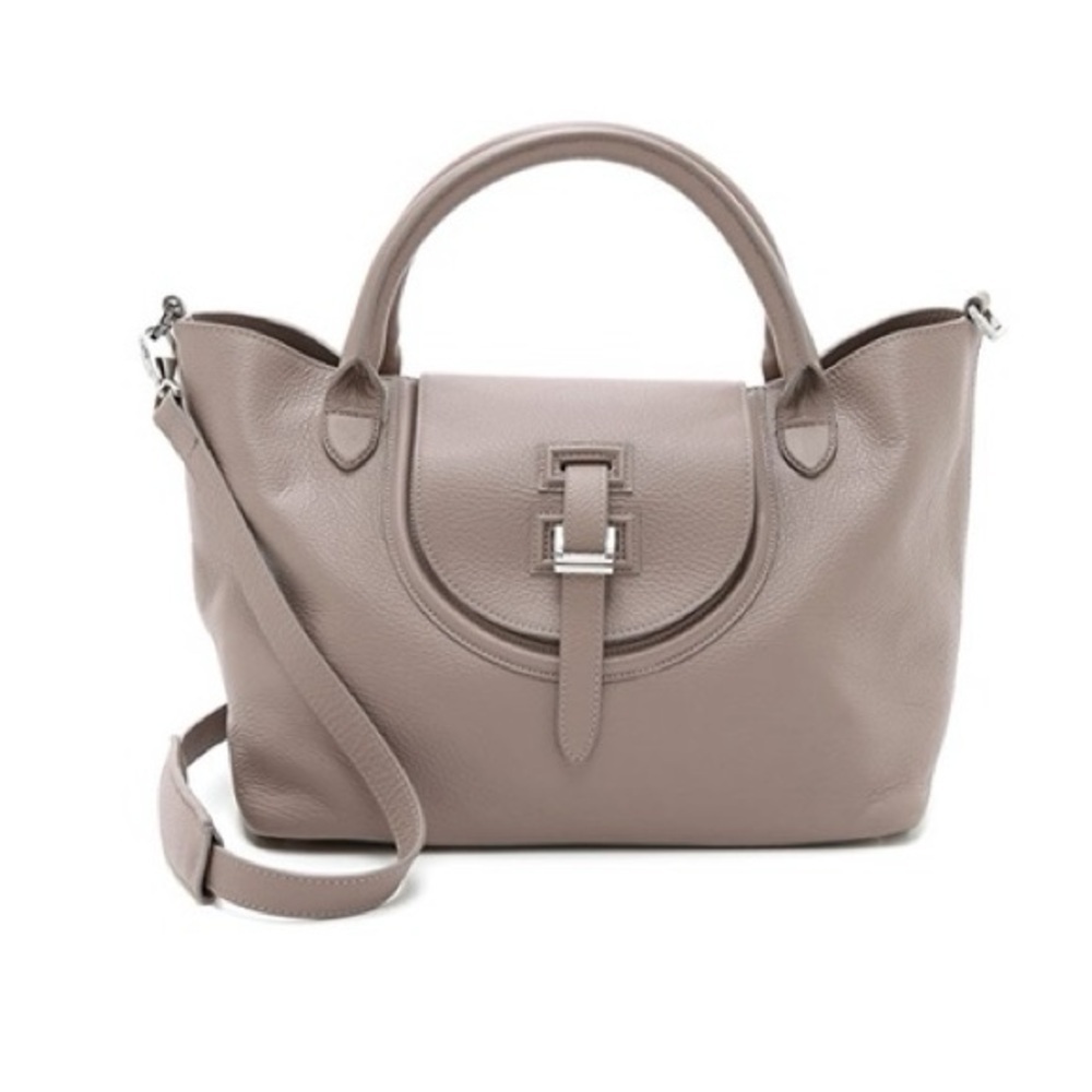 Meli Melo medium classic Halo handbag & Pouch Taupe